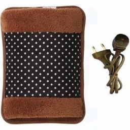PREMIUM Soft Velvet Electric Hot Water Bottle Bag, heating gel pad for pain relief for Men and Women Electric 900 ml Hot Water Bag (Brown) Electric Water Bag 900 ml Hot Water Bag-image-44