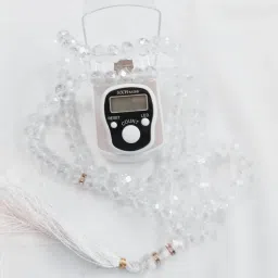 Digital Tasbih Counter and Prayer Beads Combo Pack (White) Digital Tally Counter-image-58