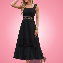 Women Fit and Flare White Maxi/Full Length Dress-image-25