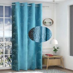 150 cm (5 ft) Polycotton Room Darkening Window Curtain Single Curtain-image-36