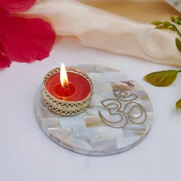 home arte Off White Stone Figurine Tea light Holder-picture-36