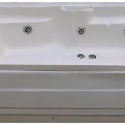 Elegant 6 Feet Massage Bathtub with Jacuzzi and Back Massage - White Free-standing Bathtub-image-5