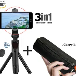 POZUB Remote Control Selfie Stick Tripod Video Stand In Gimbal Stabilizer+Carry Pouch Tripod, Tripod Kit, Monopod, Monopod Kit, Tripod Ball Head, Tripod Bracket, Tripod Clamp-12