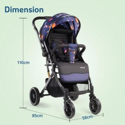 luvlap Alpha Baby Stroller / Pram with 5 point Safety Harness, Reversible Handle bar, Stroller image 5