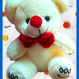 Adorable Super Soft Cream Color Bow Teddy Bear For Kids-1 - 35 cm-image-62