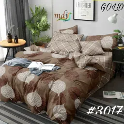160 TC Cotton Double Printed Flat Bedsheet-image-78