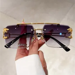 UV Protection Rectangular Sunglasses (Free Size)-16