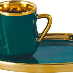 Pack of 2 Ceramic Ceramic Tableware Tea Coffee Cups & Saucer Set for Morning & Evening Tea, 220 ml-image-26