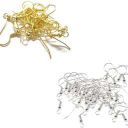 Metal Earring Hooks (Fish Hooks) for Jewellery Making Pack of 100 Pcs-image-0