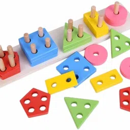 Learning Toys,Wooden Geometric Shape Sorter (Multicolor)-image-17