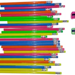 Pencil HB Pencil pack of 35 with 2 Cartoon Eraser 2 Crystal Sharpener Pencil-24