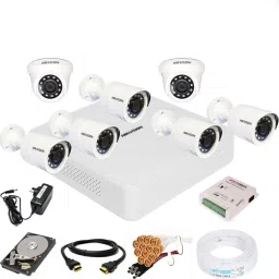 Spotvision 8 Channel Power Supply,Wire Bundle,Hikvision 8 Channel HD DVR 1080p 1Pcs,Outdoor Camera 2 MP 5Pcs,Indoor Camera 2 MP 2Pcs,1 TB Hard Disk,Full combo set Security Camera-image-75