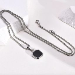 Silver Stainless Steel Locket Set-image-20