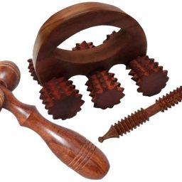 Wooden Massager, Acupressure Roller Pain Relief Item, Back Massager (5 x 3)-picture-15