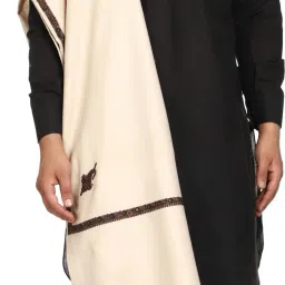 Kashmiri queen Wool Embroidered Men Shawl-image-39