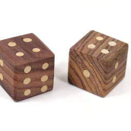 WOODEN SQUARE DICE CUBE FOR PLAYING SNAKE LADDER LUDO Board Game Accessories-image-81