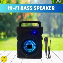 Clairbell 301(PORTABLE WIRELESS BLUETOOTH SPEAKER) Crystal Clear SoundWith Karaoke MicR152 5 W Bluetooth Laptop/Desktop Speaker-image-63