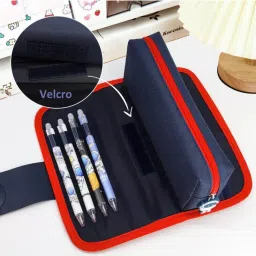 radhey preet Astronaut Theme Multi-layer Stationery Storage Case For Kids, Detachable Compartment With The Help of Velcro, Multicolor & Design, RP1016 Art Polyester Pencil Box image 2