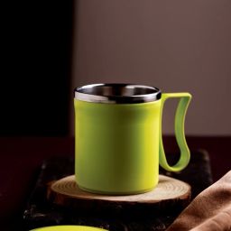 Tea cup and coffe with lid Stainless Steel, Plastic Coffee Mug-image-35