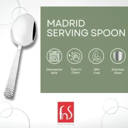 fns international Madrid Serving Spoon Large Stainless Steel Cutlery Set image 2