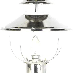 Apple Steel/Clear Waterproof GATE Light for Home,Garden,Boundary Wall,Pillar,Lawn,Terrace,Corridor (B22 Holder) Pack of 1 Gate Light Outdoor Lamp-image-64