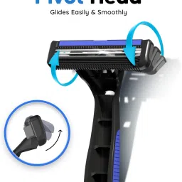 letsshave Pro 2 Plus Disposable Razor - Open Flow Cartridge Razor (Pack of 10), Men image 5
