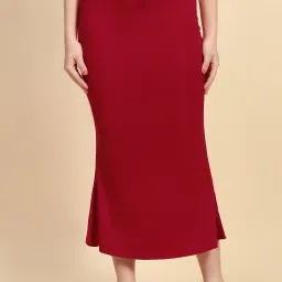 Trendmalls TM-P001-Red-M Lycra Blend Petticoat-image-6