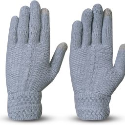 Solid, Self Design, Woven Winter Men Gloves-image-87