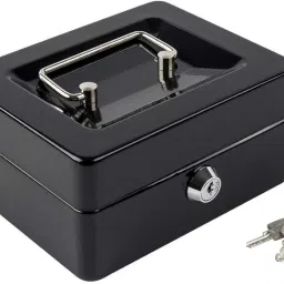 Cash Box with Money Tray,Small Safe Lock Box with Key,Cash Drawer Cash Box-28