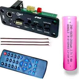 BT MODULE (with MIC slot and Two 5 W SPEAKER O/P, SD CARD) 1PC 2200mAh BATTERY Electronic Components Electronic Hobby Kit-30