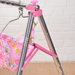 jin Semi Foldable Cradle With Round Frame (Pink) image 5