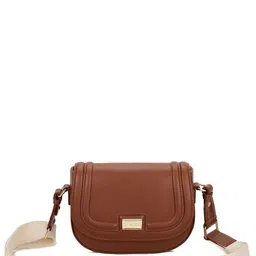 RASHKI Colourblocked PU Structured Handheld Bag with Bow Detail-5