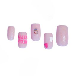 SOEZI Set Of 24 Artificial Press On Nails Kit - Im Feeling Pink-18