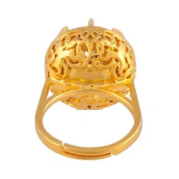 Voylla Gold-Plated Artificial Beads-Beaded Adjustable Finger Ring image 3