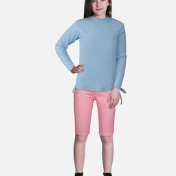 Gini and Jony Girls Turquoise Blue Print Sequin Detail Top-picture-32
