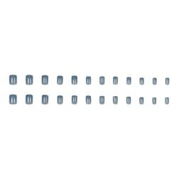 LICK 24 Pcs Sky Blue Square Shape Reusable Artificial Stick On Nails Extension image 2