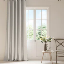 DDecor Beige Geometric Black Out Door Curtain-image-37
