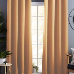 Story@home Mustard 2 Pieces Black Out Door Curtains-12