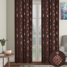 Aura Ethnic Motif out Long Door Curtains-image-13