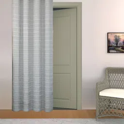 THE CONVERSION Grey Striped Room Darkening Door Curtain-image-38