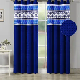 Nendle  Set of 2 Floral Room Darkening Door Curtain-16