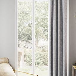 BIANCA Grey & Grey Room Darkening Door Curtain-57
