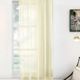 THE CONVERSION Cream Sheer Long Door Curtain-image-49