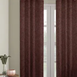 Soumya Brown Single Sheer Long Lightweight Door Curtain-11
