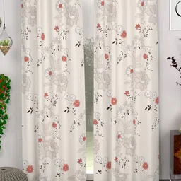 CHHAVI INDIA Beige & White 2 Pieces Ethnic Motifs Sheer Door Curtains-image-65