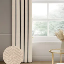 CASABLEU Brown 2 Pieces Black Out Long Door Curtain-16