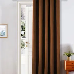 THE CONVERSION Brown Room Darkening Long Door Curtain-image-87
