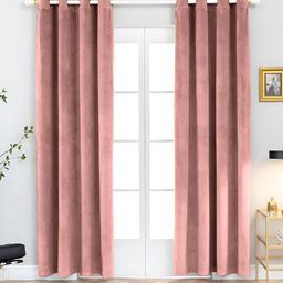 Aura Rose Gold 2 Pieces Room Darkening Long Door Curtain-image-66