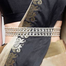 KARATCART Women Gold-Plated Kundan and Pearl Beaded Waist Chain-29