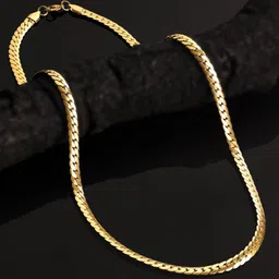 The Roadster Lifestyle Co. Men Gold-Plated Textured Link Chain-56